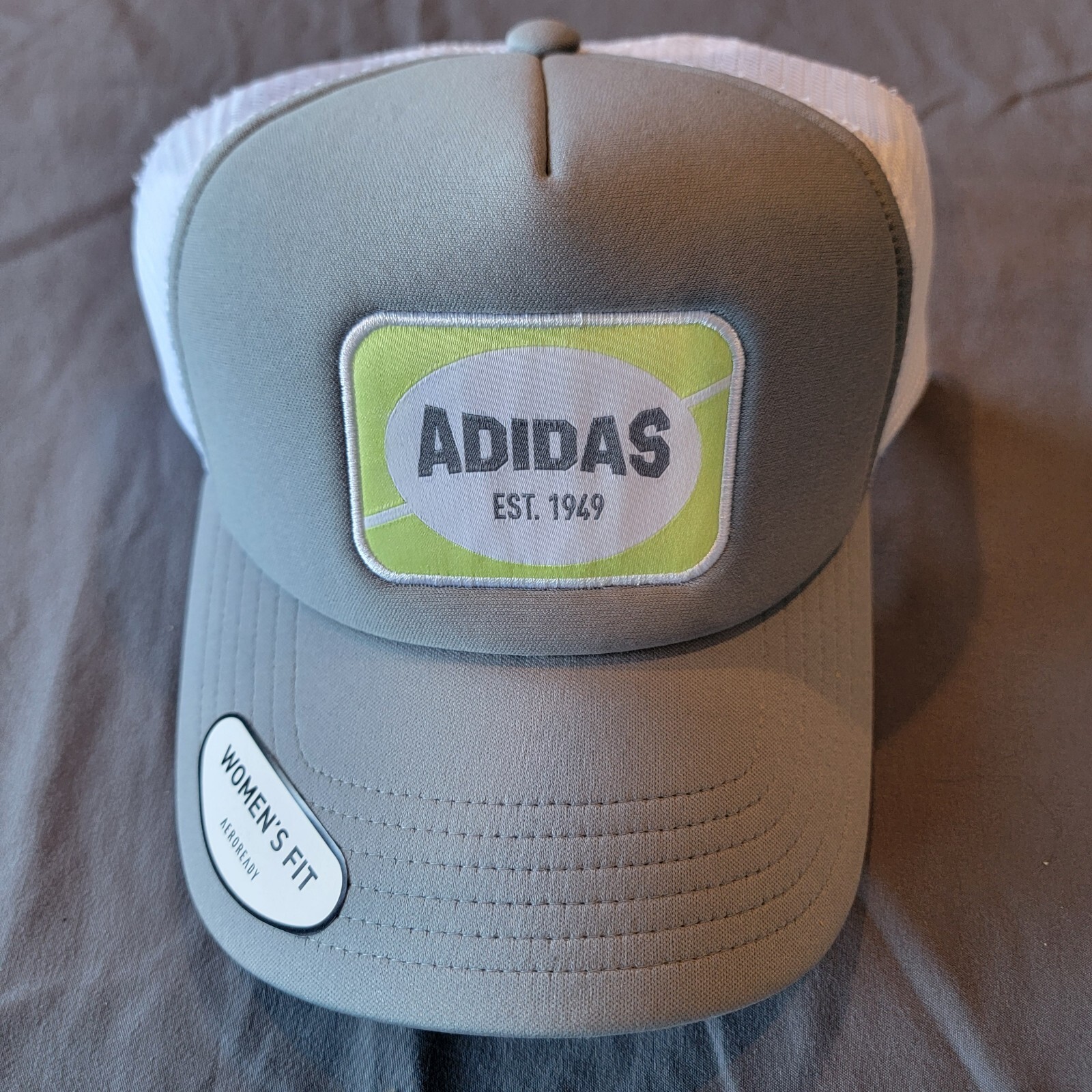 Foam Trucker Hat Patch Logo Grey White Pulse Lime