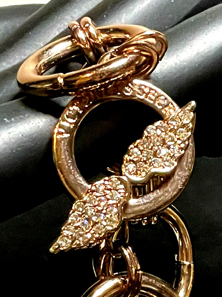 Pulsera Victoria’s Secret Angel Edición Limitada Oro Rosa Cristal Alas Palanca Foto 4 de 4