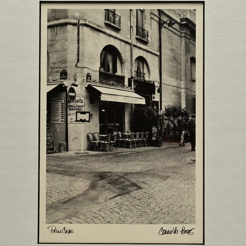 Impresión fotográfica de paisaje urbano CONNIE BEGG original vintage firmada Paris Café Europa Foto 2 de 4