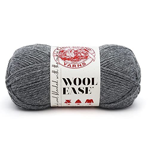 Lion Brand Yarn Company Filo di Lana, Grigio, 146 unità (M4G)