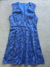DRAPER JAMES Paxton Cotton Women dress size 8 color Blue