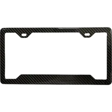 CLEAR PLAIN 100% REAL FORGED CARBON FIBER CAR LICENSE PLATE FRAME ZIS DESIGN
