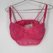 Victorias Secret Pink Lace Bralette Push Up Women's Size XL
