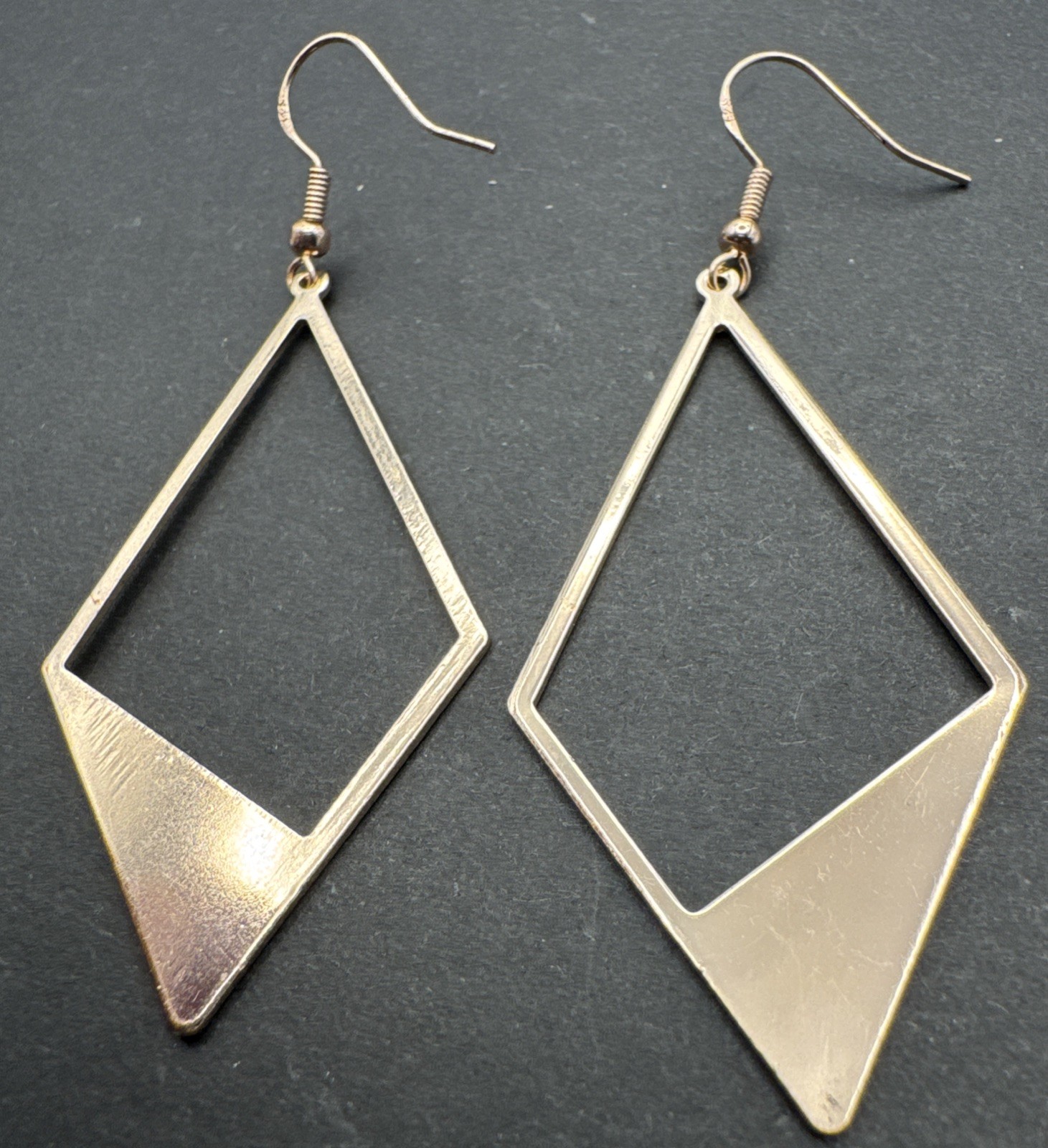 3” Statement Dangle Drop Sterling Silver Gold Ton… - image 4