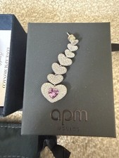 Apm monaco rrp £194 silver drop earring single new with box