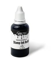 SelfInking Stamp Refill Ink Squeeze Bottle 1 oz Black Premium Liquid