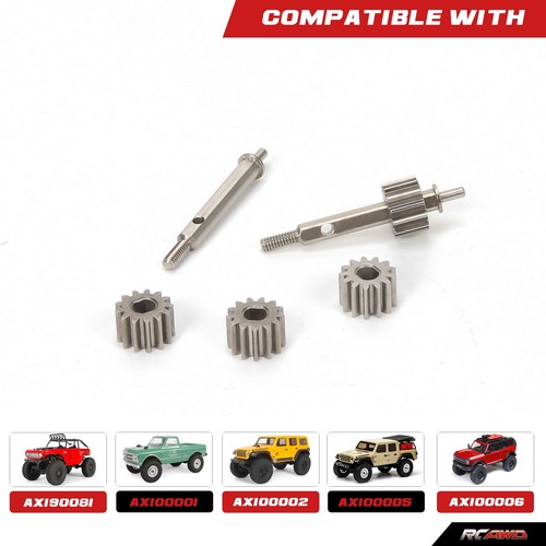 #45 Steel Portal Gears For RCAWD Front Rear Portal Axle for Axial 1-24 SCX24 - Picture 3 of 8