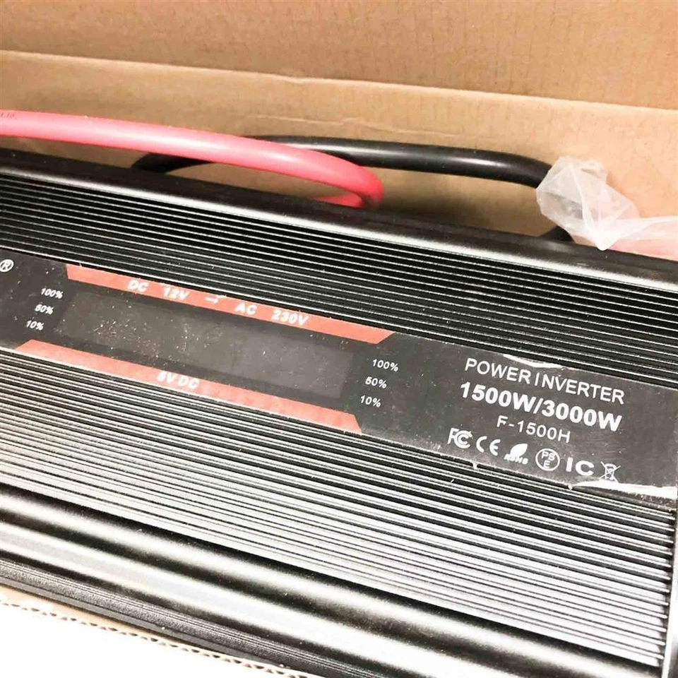 Spannungswandler 12V 230V 1500W 3000 Watt Wechselrichter LCD | stromumwandler - Image 4 of 4