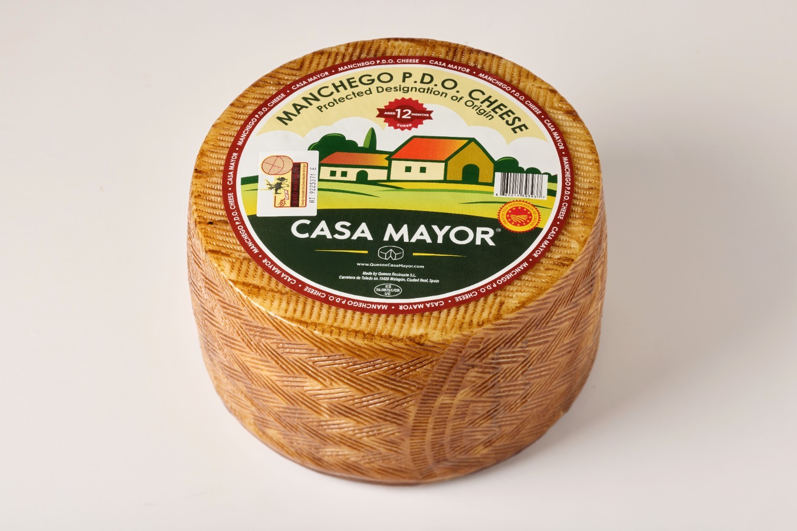 Manchego Cheese Reserva Extra D.O.P – 12 Months Aged Whole Wheel (Approx. 7 lbs)
