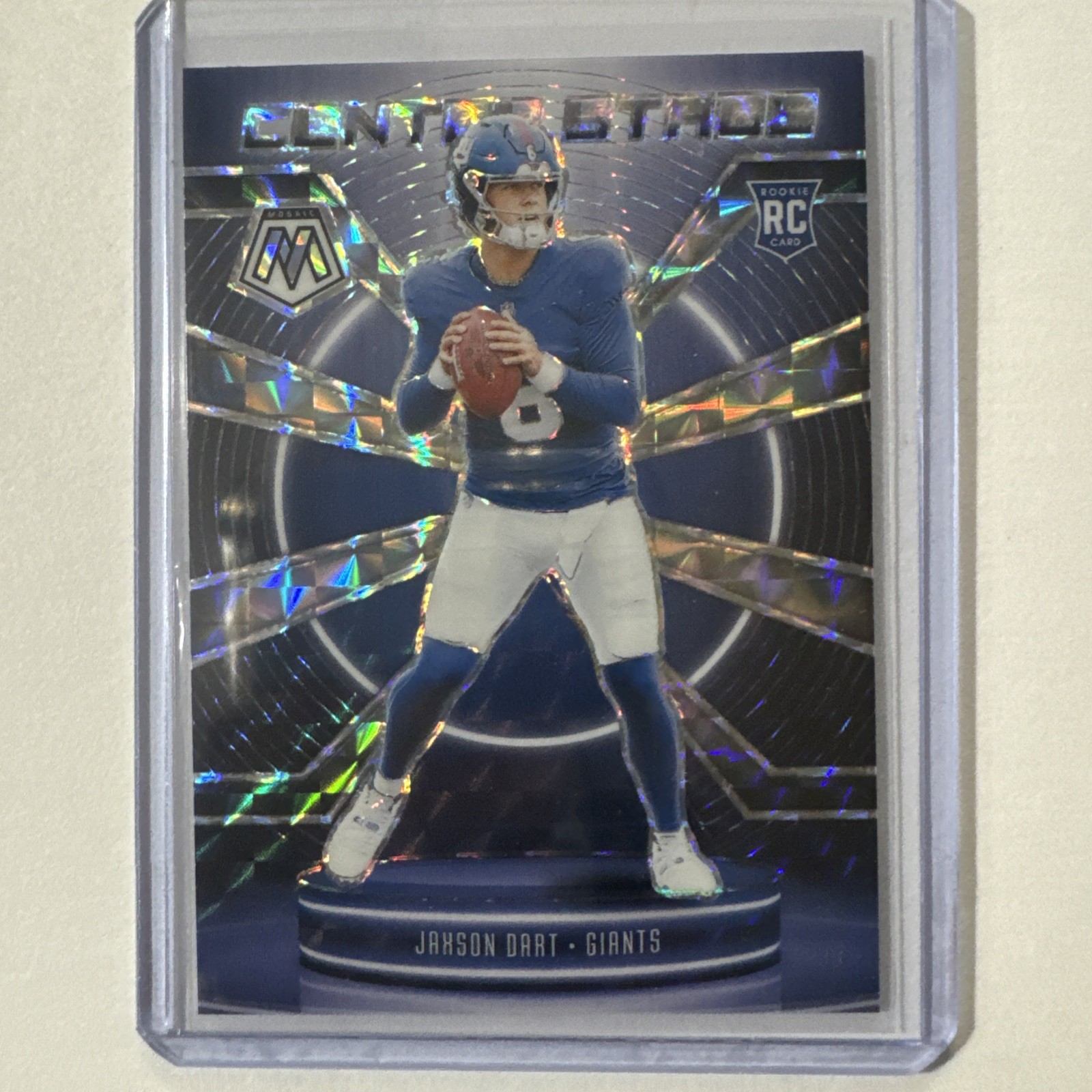 2025 Mosaic Center Stage Silver - Jaxson Dart - RC ROTY - NY Giants