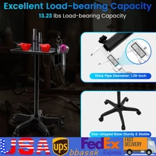 New Professional Salon Trolley Aluminum Trolley Hair Instrument Tray Caddy Black