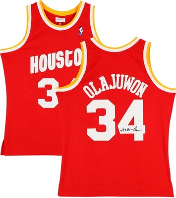 Hakeem Olajuwon Houston Rockets Signed Mitchell & Ness 1993-94 Swingman Jersey