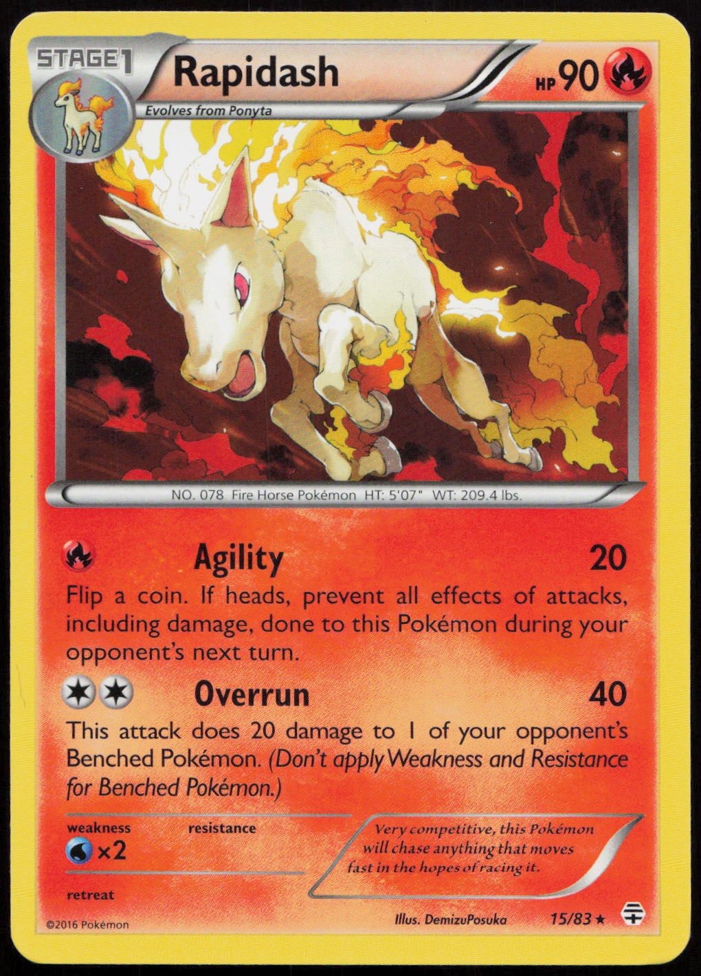 Rapidash NM Rare [GEN - 15/83]