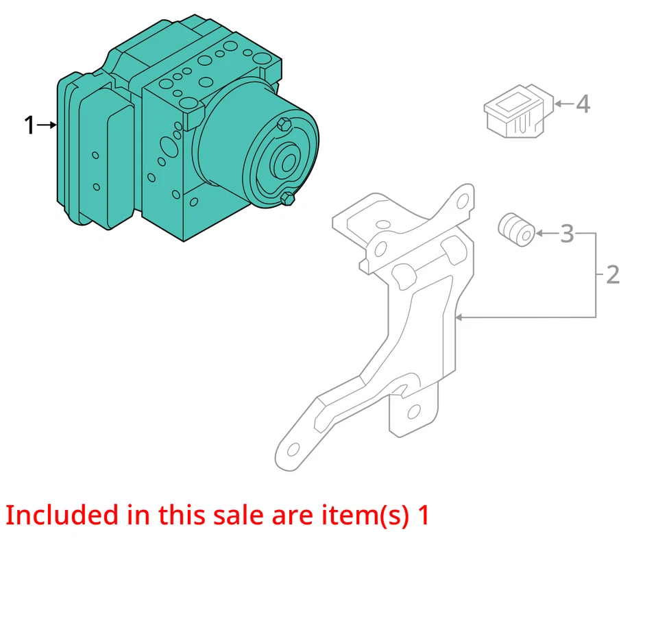 Hyundai Elantra Coupe Abs Pump Control Module PK2LA - Image 3 of 4