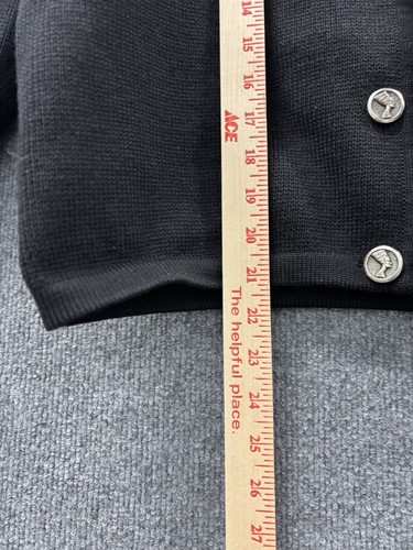 Maglione Montant France lana pesante con bottoni adulto taglia small nero vintage - Foto 5 di 10