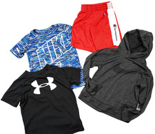 Little Boys Lot 4 CHAMPION, NIKE  UNDER ARMOUR Shorts  Shirts Sz 4