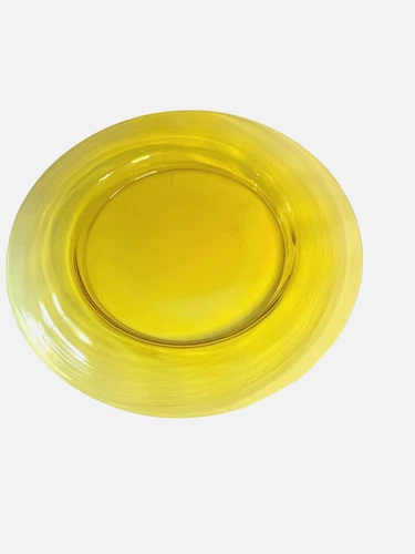 Steuben Bristol Yellow Glass 8 1/4"  Signed Lunch salad Plate