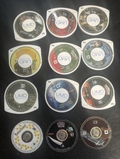 Sony PSP Mixed UMD Disc Lot w/ Cases Black Zip Travel Case