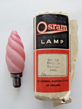 OSRAM Lamp - 230V 25W - TWISTED CANDLE PINK BULB  - SBC Fit - Vintage GEC Co Ltd