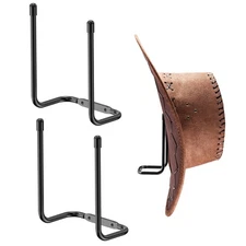 2-Pack Cowboy Hat Organizer Wall Hooks Adhesive or Mounted Hangers for Western