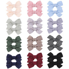 Baby Girl Hair Clips Set, 24 Pcs Hair Bows Barrettes Handmade Accessories Alliga