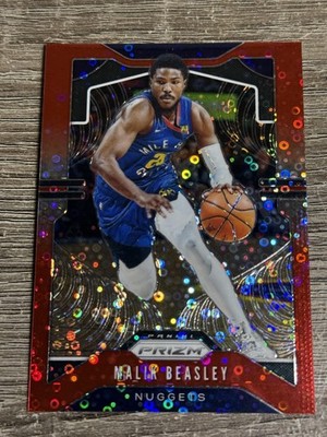 2019-20 Panini Prizm #86 Malik Beasley Prizms Fast Break Red #/125