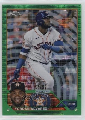 2023 Topps Chrome Green Sonar Refractor 4/99 Yordan Alvarez #201 14eo