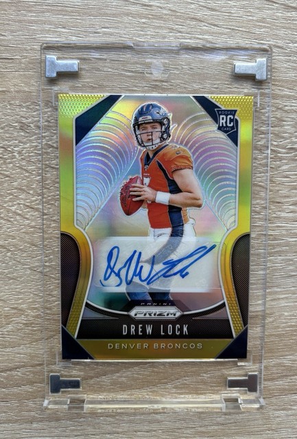 2019 Prizm Drew Lock Gold /10 Rookie Auto True Gold 4/10 Seahawks RARE Prizm