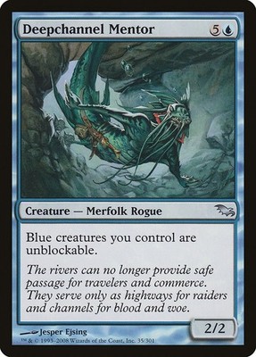 Deepchannel Mentor Shadowmoor Magic The Gathering MTG Card
