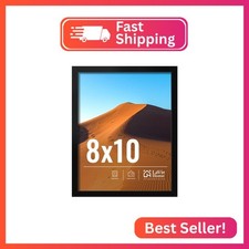 LaVie Home 8x10 Picture Frame for Wall Display, 8x10 Black Picture Frame with HD