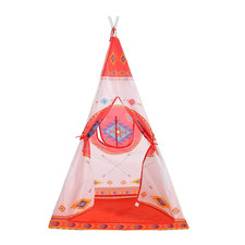 Large National Style Canvas Original Teepee Kids Teepee with Orange Indian Play