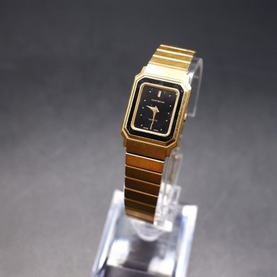 Catena Vintage Damen Quarz goldfarbene Uhr Quarz funktioniert