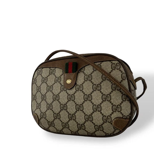 Mini sac à bandoulière Gucci GG Supreme Sherry Line beige authentique vintage /occasion++