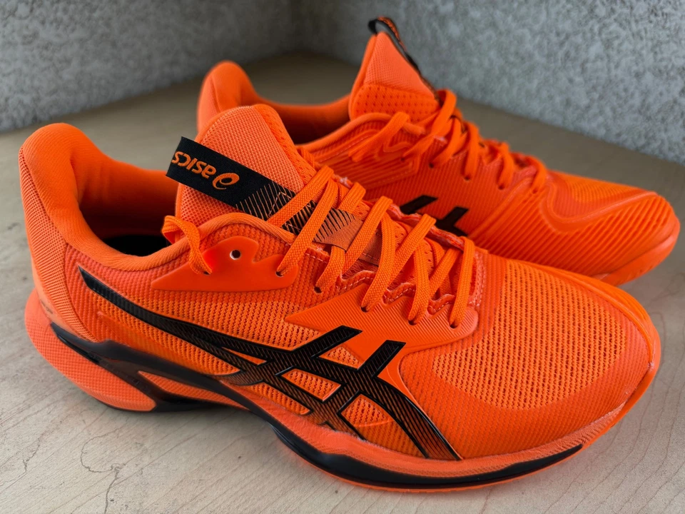 ASICS Solution Speed FF 3 Tennis Shoes Shocking Orange Black Mens size 8 New!! - Image 2 of 4