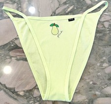 NEW Victoria Secret PINK Cotton High Leg String Bikini - Lime Pear - XL or XXL