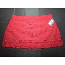 Universal Thread Red Crochet Knit Mini Skirt ...