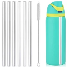 6PCS Replacement Straws for Owala Water Bottle 24 oz 32 oz,Reusable Tritan St...