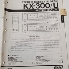 Vintage Yamaha KX-300 / U Stereo Cassette Deck Service Manual and Parts List