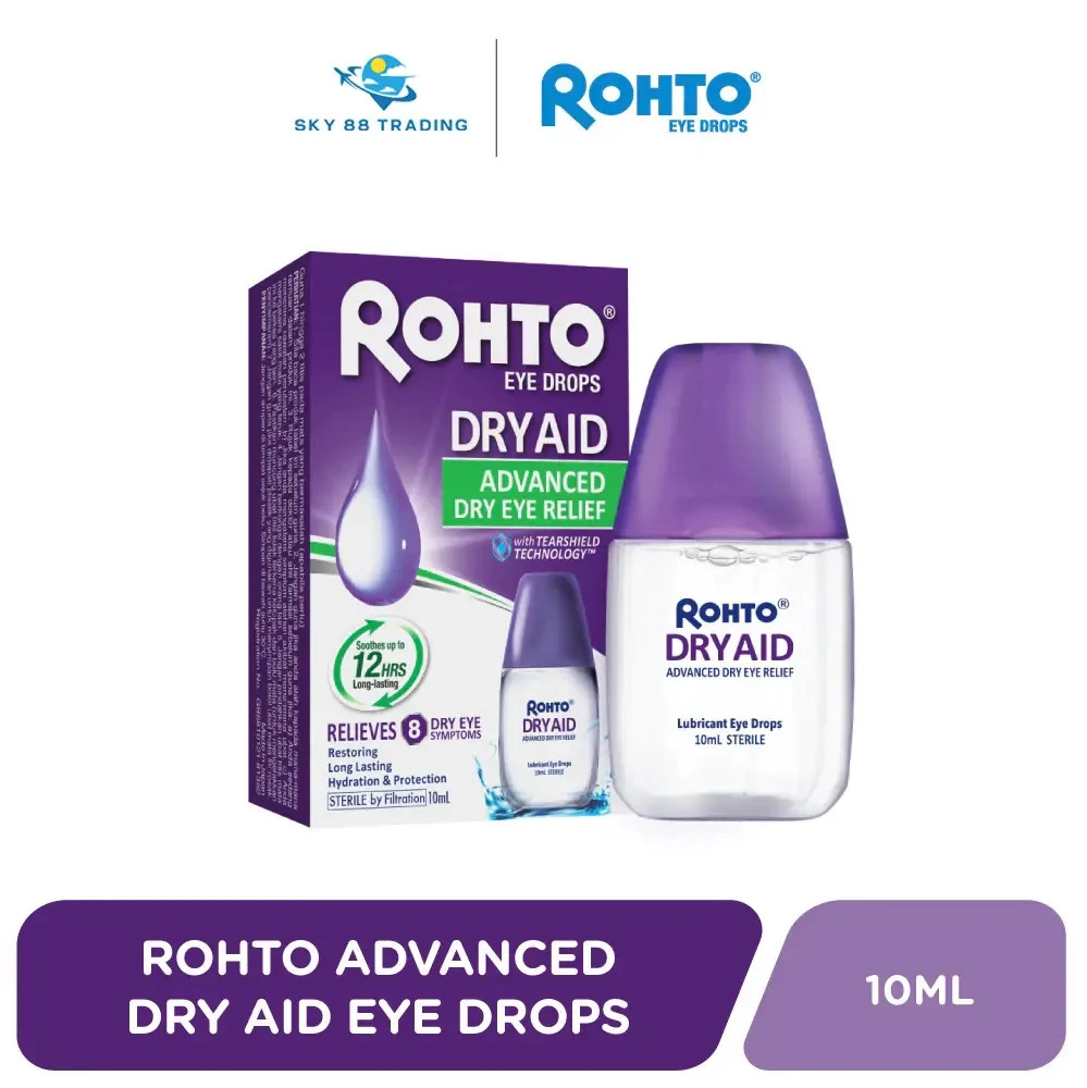 4x Rohto Advanced Cool Dry Aid Eye Drops Restore Moisture/Relief Dry Eyes 10ml — image 8