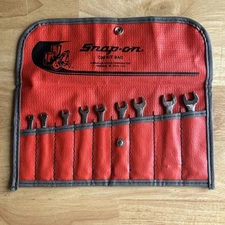 Snap On SAE Offset Open End Ignition Wrench Set 9pc DS809K W/ C90 Pouch USA READ