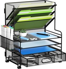 4-Tier Paper Organizer 3-Poet File Holder Der Pen