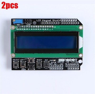 2Pcs 1602 Lcd Board Keypad Shield Blue Backlight Duemilanove Robot For Arduin yn