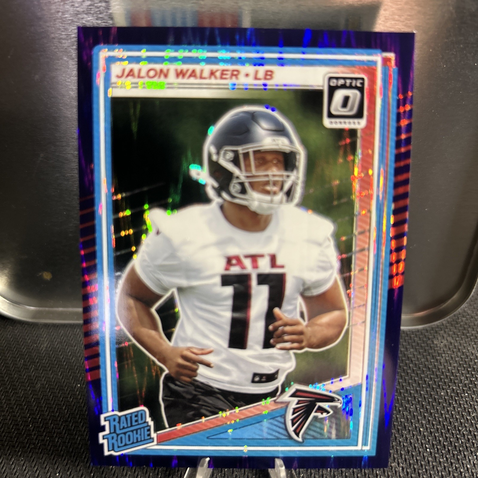 2025 Panini Optic Jalon Walker #290 Purple Shock Rated Rookie Atlanta Falcons