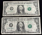 (2) 2013 Dallas $1 Bill Star Notes ⭐️ Snake Eye 11’s Fancy Numbers Notes — photo 1