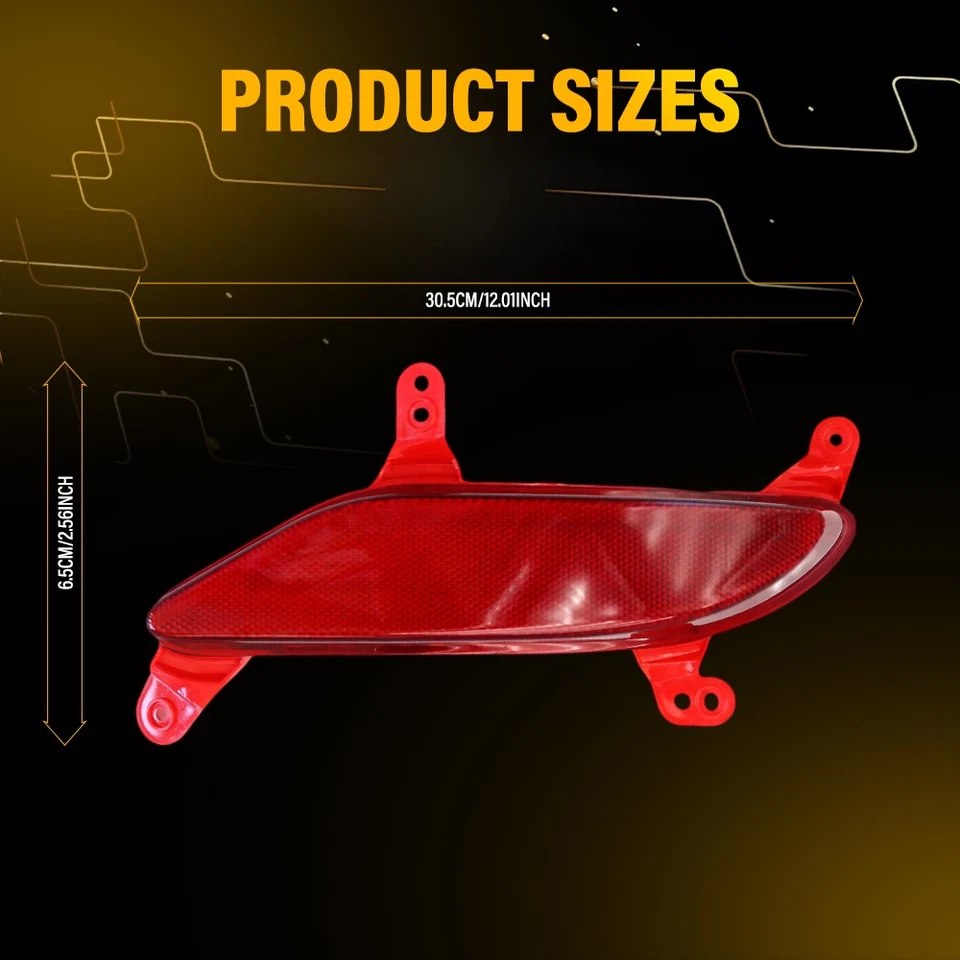 Luz reflectora de parachoques trasera izquierda para Hyundai Santa Fe Sport 2013-2016 HY1184109 Foto 3 de 4