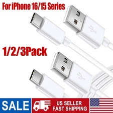 For iPhone16 Pro Max Plus USB-A Cable Fast Charger lot Type C Charging Data Cord