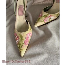 High Heels Shallow Women Sandals Flower Summer Women Pumps Shoes Dress Party