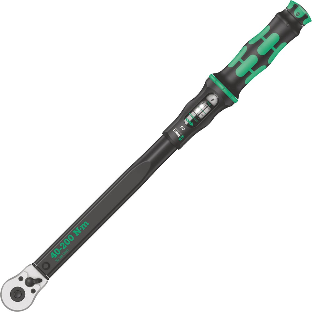 Wera Click Torque C 3 Adjustable Torque Wrench 1/2"" Sq Dr 40-200Nm