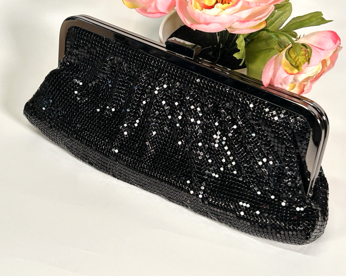 black dress purse Judith Leiber Couture Beaded Envelope Clutch in Nero Jet Do not use chemicals or detergents Black Zardozi Evening Clutch, Indian