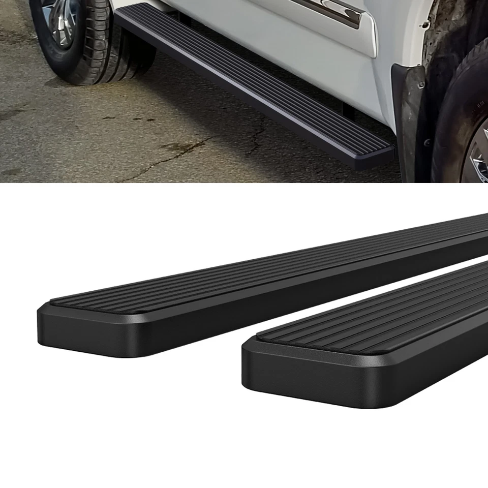 Prancha de corrida HD Ridez 5" aço inoxidável preta ajuste 04-16 Nissan Armada - Imagem 4 de 4